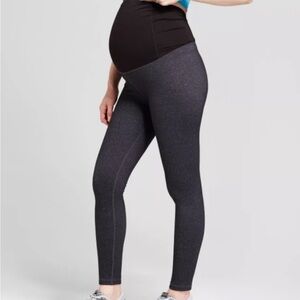 Isabel Maternity Active Full Length Legging + Crossover Panel, Gray Size XS NWT